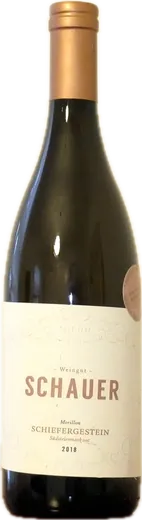 Flasche Schauer Morillon Schiefergestein 2018 (Chardonnay)