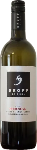 Flasche Skoff Original Gelber Muskateller Ried Hohenegg 2022