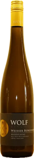 Flasche Wolf Weißburgunder Mandelberg, Erste Lage, 2016